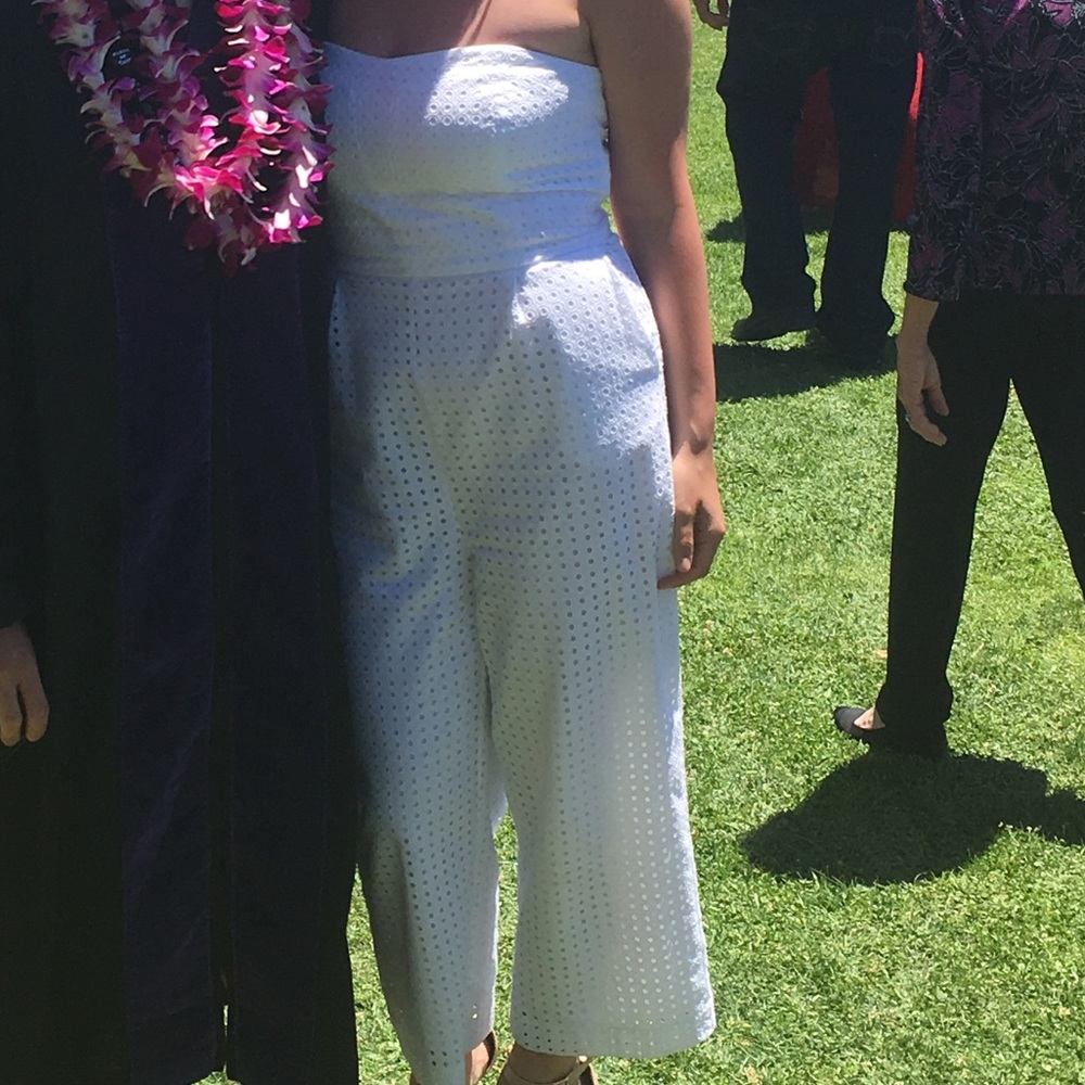 Laundry white jumpsuit size 10